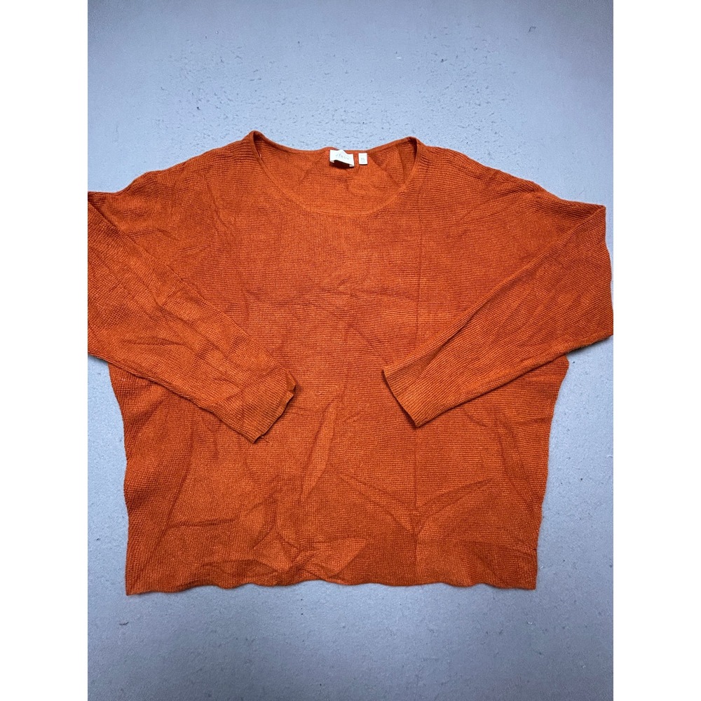 Cyrus Sweater Rayon Nylon Burnt Orange XL Womens